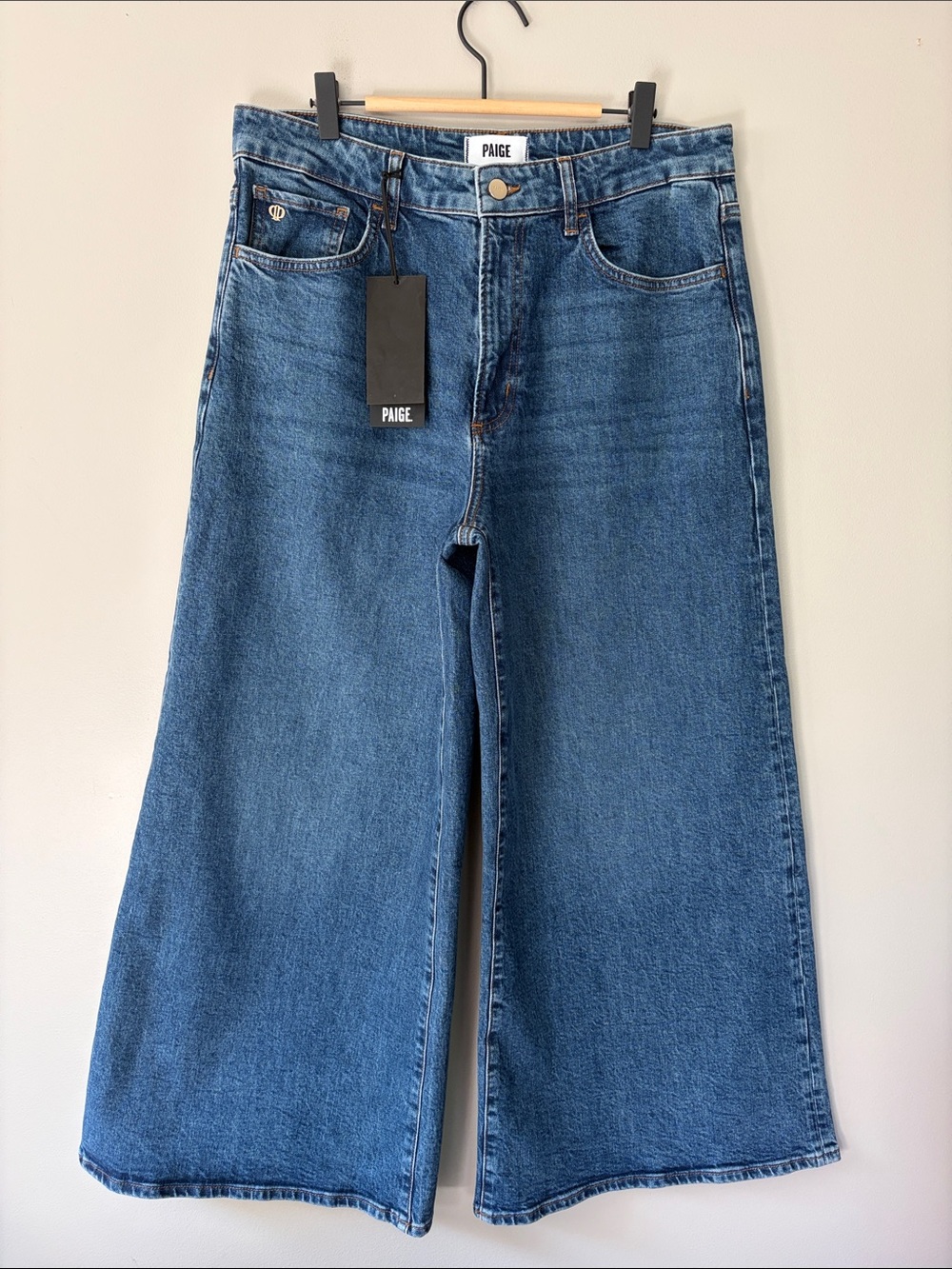 Paige Lola Wide Leg Jeans Size‎ 31 Pigalle Wash (Medium Blue) NWT